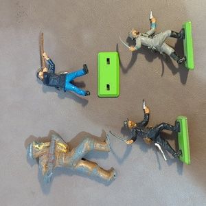 1971 Detail Britains war figures grey blue uniforms civil war lead soldiers